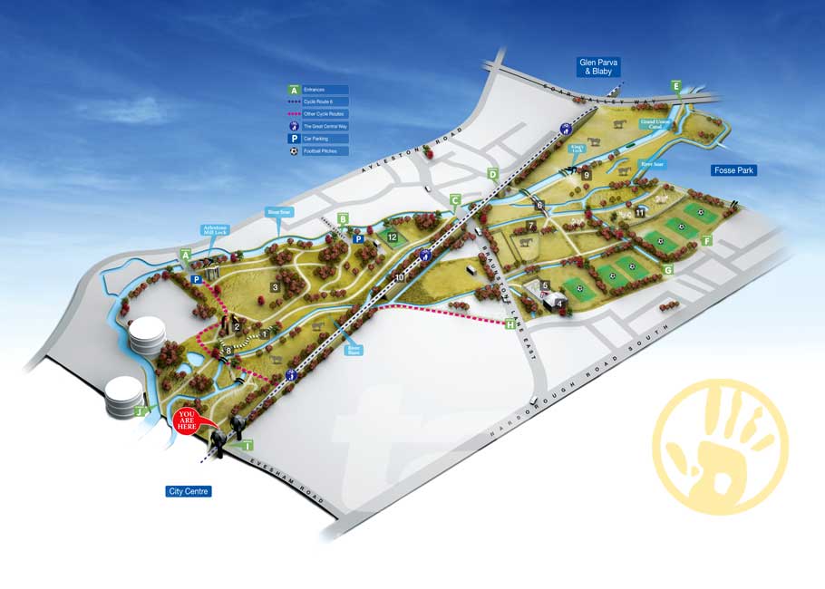 aylestone meadows 3d map