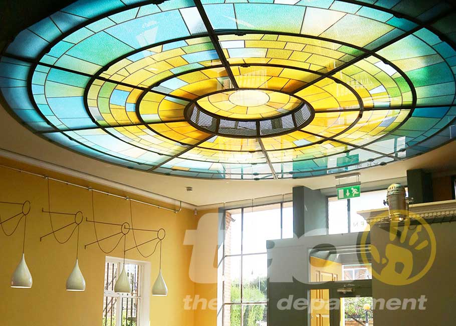 faux stained glass ceiling