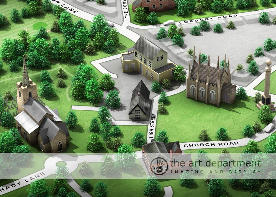 close up 3d map