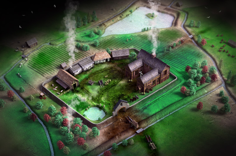 castle hill earth works 3d map
